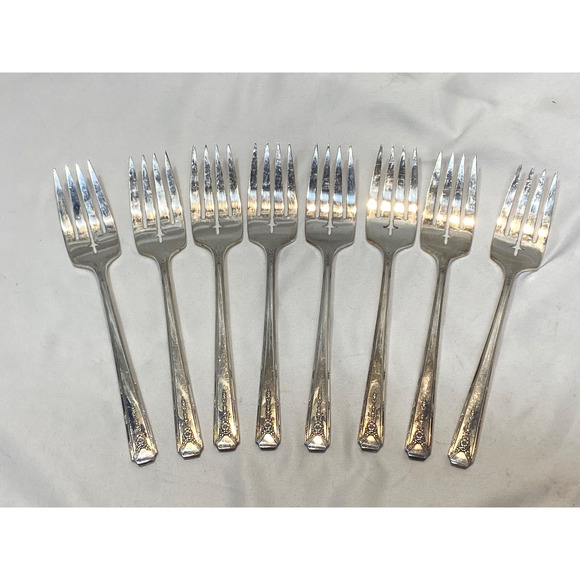 ONEIDA COMMUNITY "MILADY" SILVERPLATE FLATWARE SET SERVICE FOR 8 - Picture 5 of 9